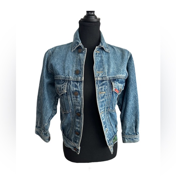 Vintage 80s Jordache jean jacket with dragon - Picture 3 of 4